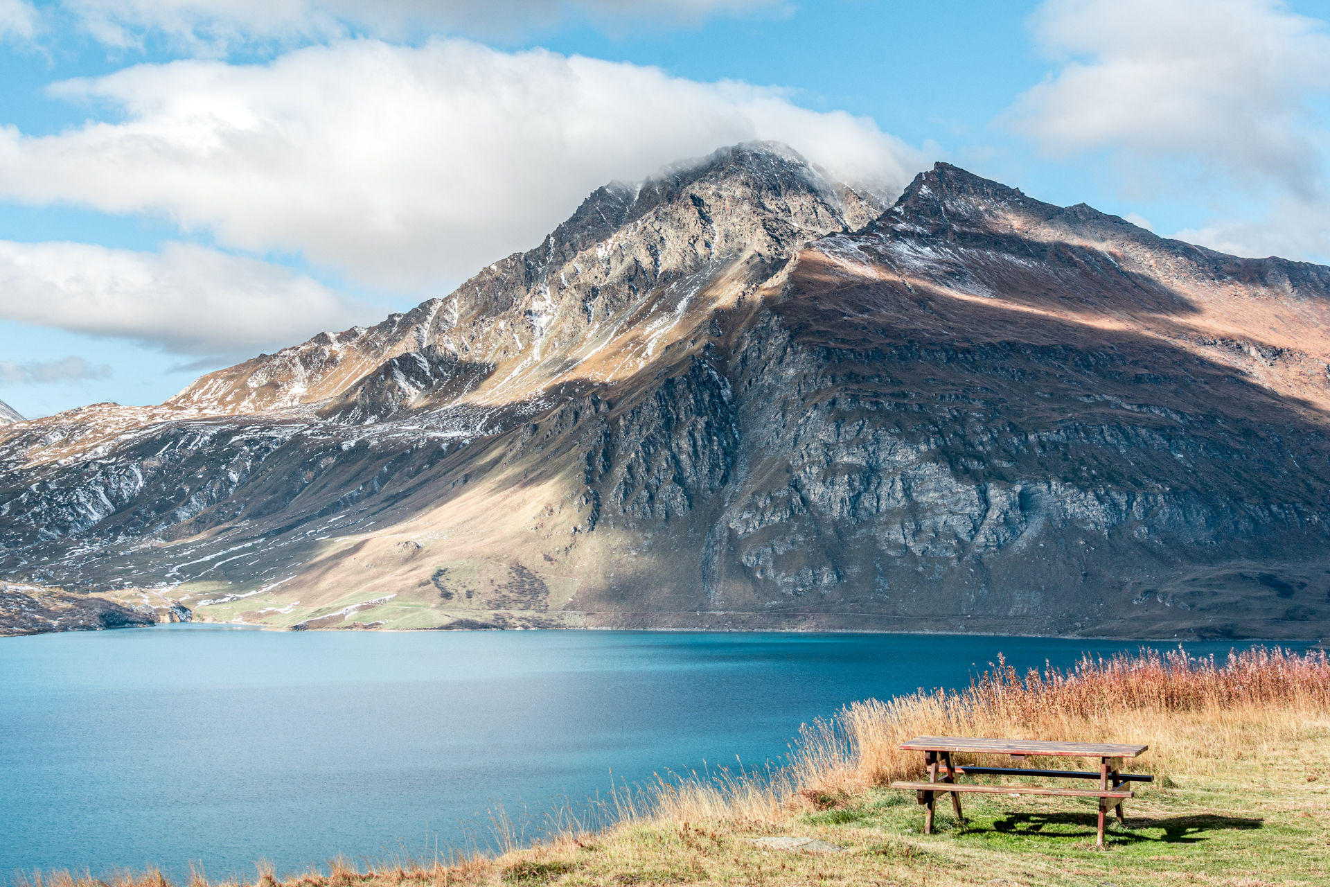 vue du lac du mont cenis